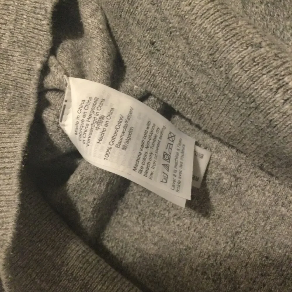 J. Crew Jean Slim Gray Blue Long Sleeve Pull Over Sweater Men’s M‎